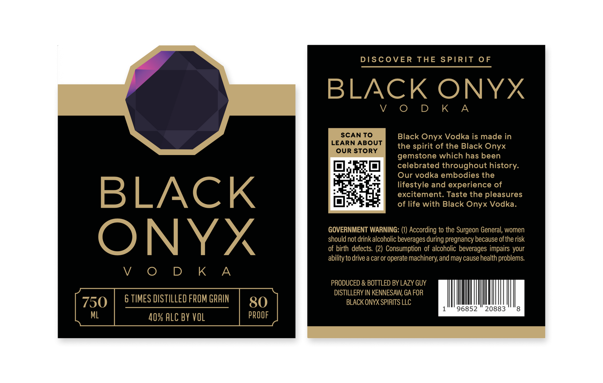 black onyx vodka design