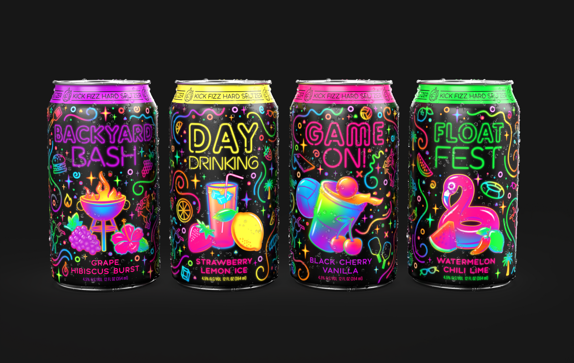 kickfizz label design