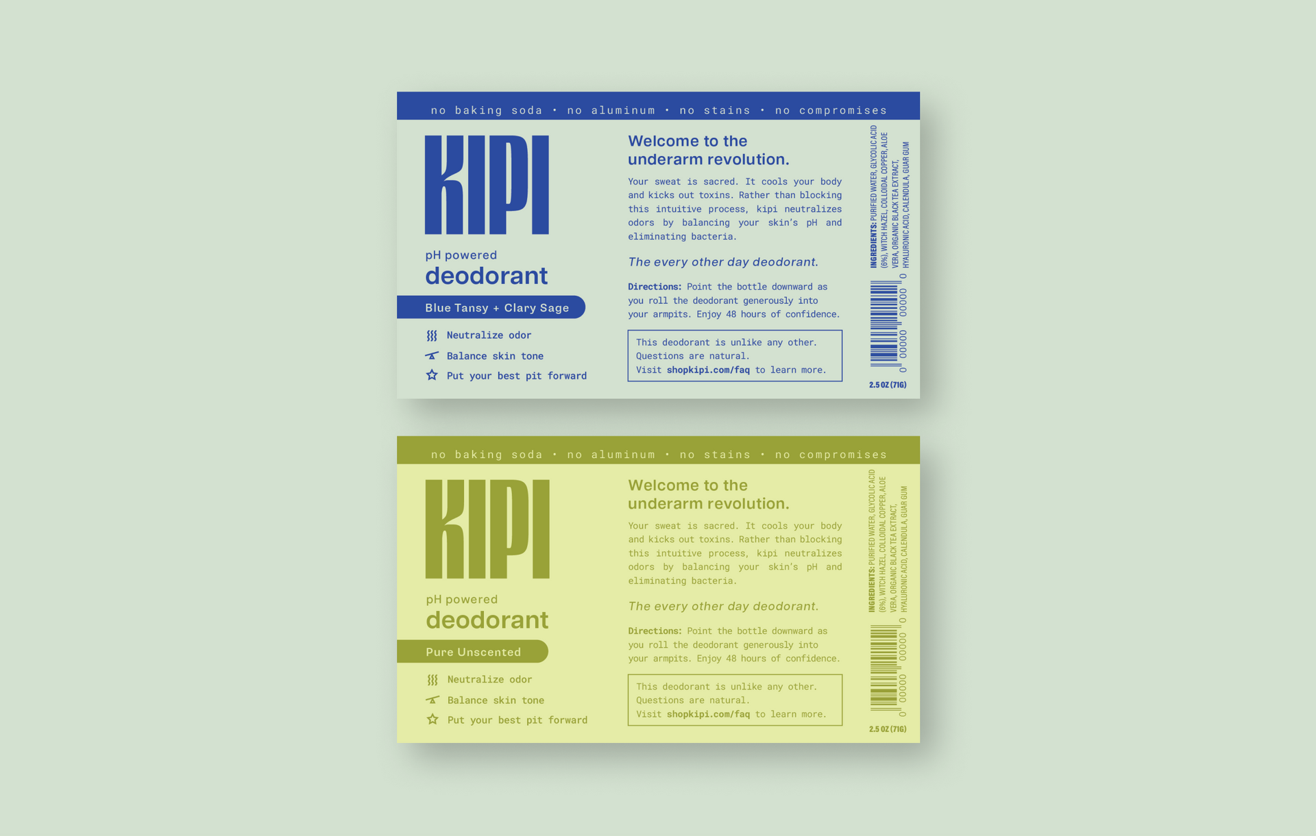 kipi deodorant product design