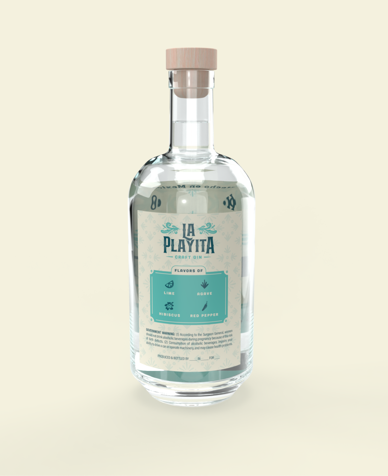la playita craft gin packaging