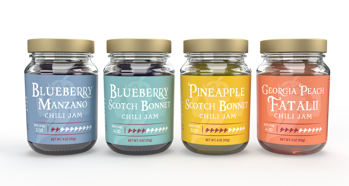 powerful pepper jam label design