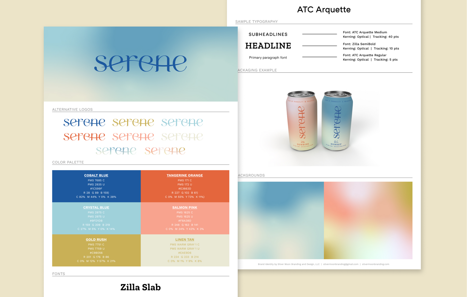 serene can packaging design