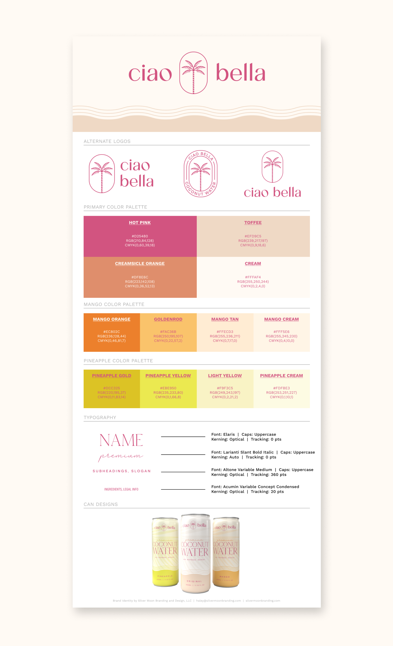 ciao bella brand board