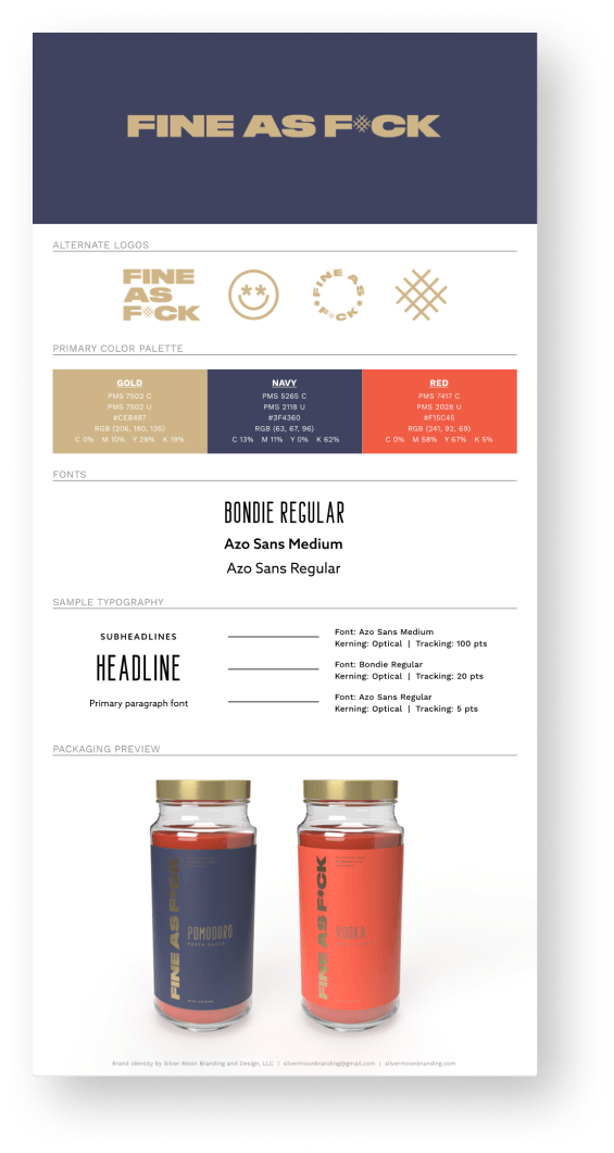 fine as f*ck italian food branding design