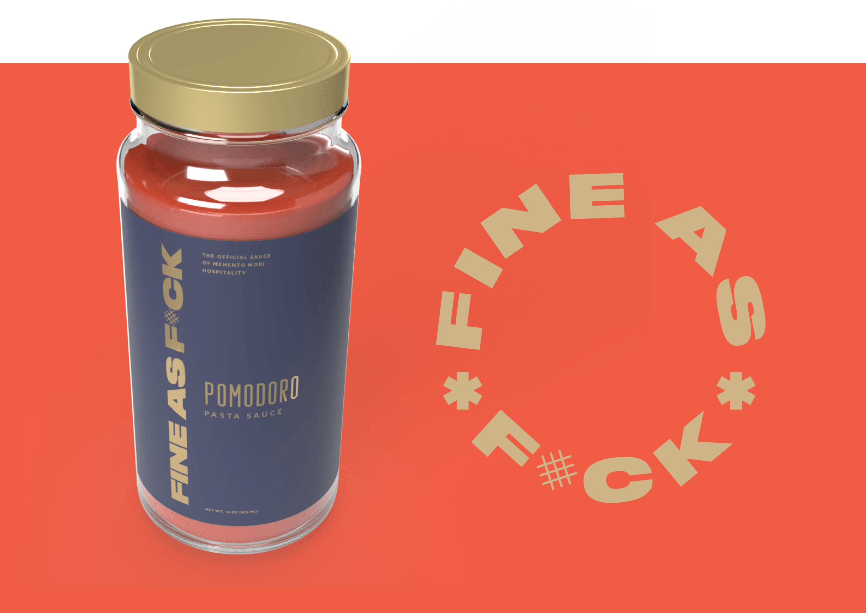 fine as f*ck italian food branding design