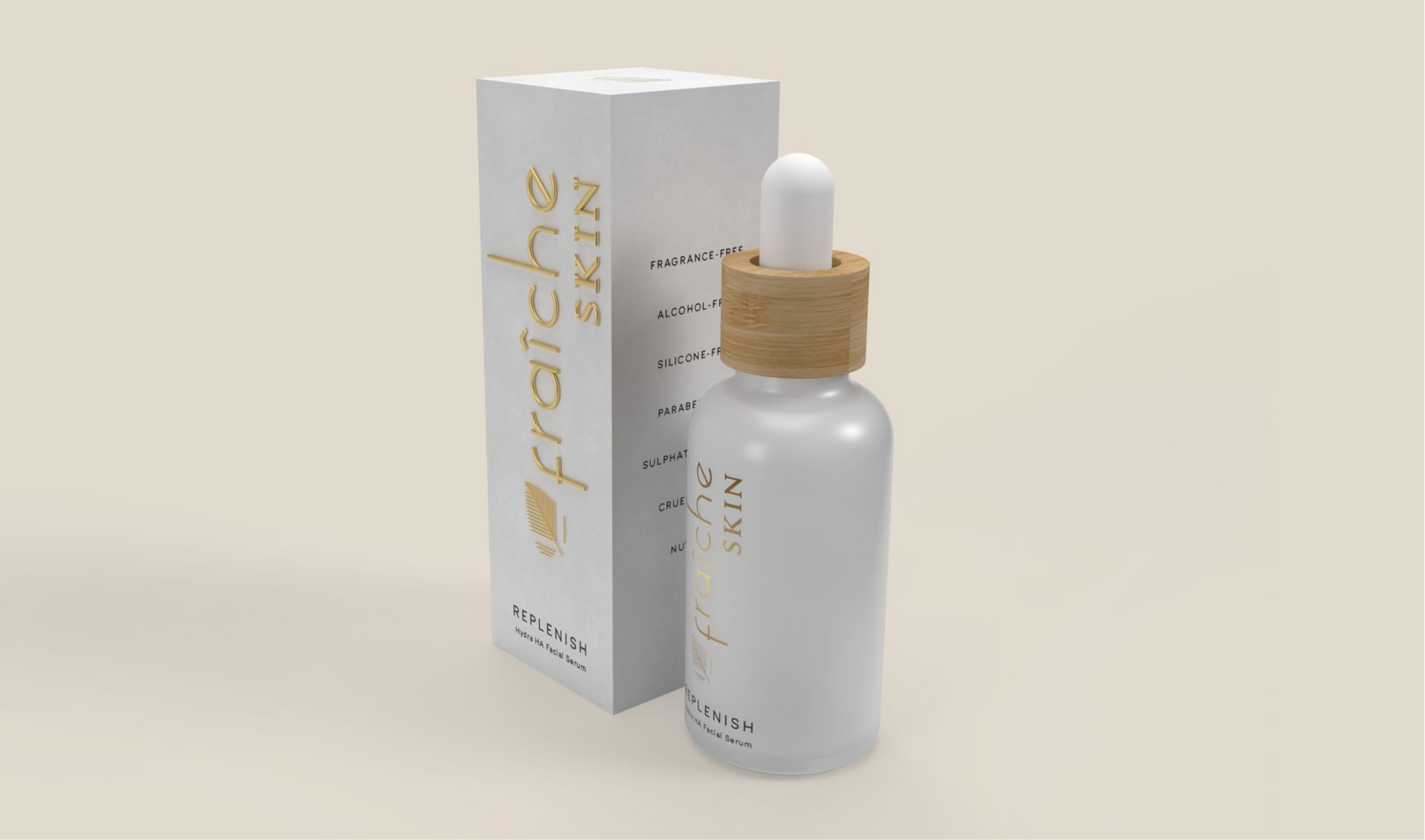 fraiche skin label and packaging design