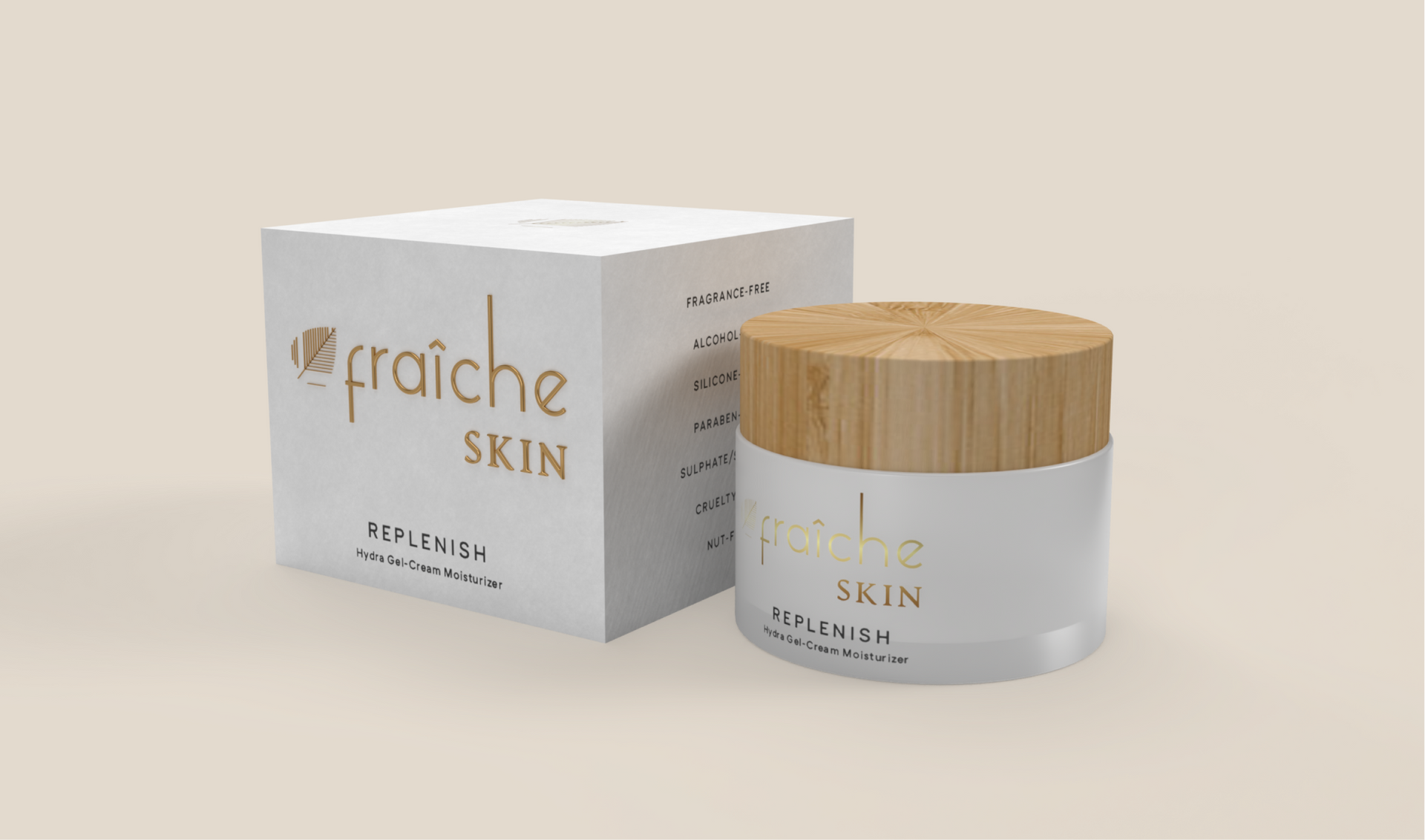 fraiche skin label and packaging design