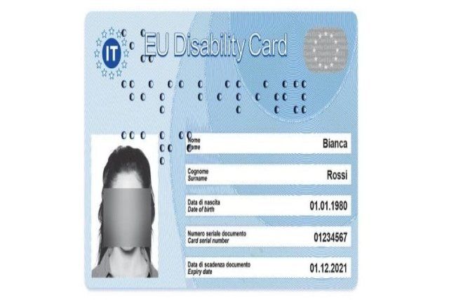 DISABILITY CARD: DA APRILE 2022 SI POTRA' RICHIEDERE LA TESSERA