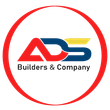 Red and blue ADS Builders & Company logo inside a red circle on a white background