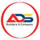 Red and blue ADS Builders & Company logo inside a red circle on a white background
