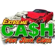 Red wrecked car on pile of cash, text: Red wrecked car on pile of cash, text: