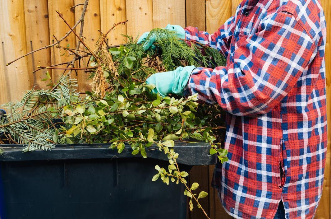Leaf And Debris Putting On Bin — Belleville, IL — WD Lawn Care Leaf And Debris Putting On Bin — Belleville, IL — WD Lawn Care