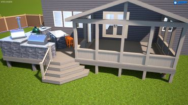 3D Designed Home & Porch