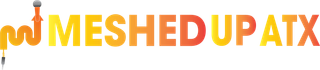 MESHEDUP ATX logo in orange with a stylized city skyline icon and Wi-Fi signal