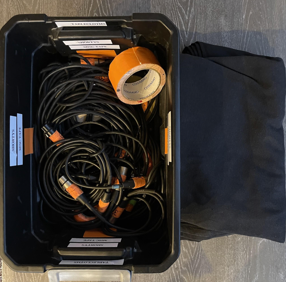 SHORT XLR’s / GAFF TAPE / BOARD TAPE / MISC TAPE