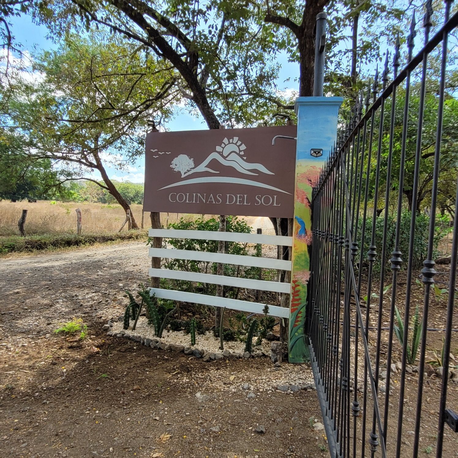 Brown sign with 
