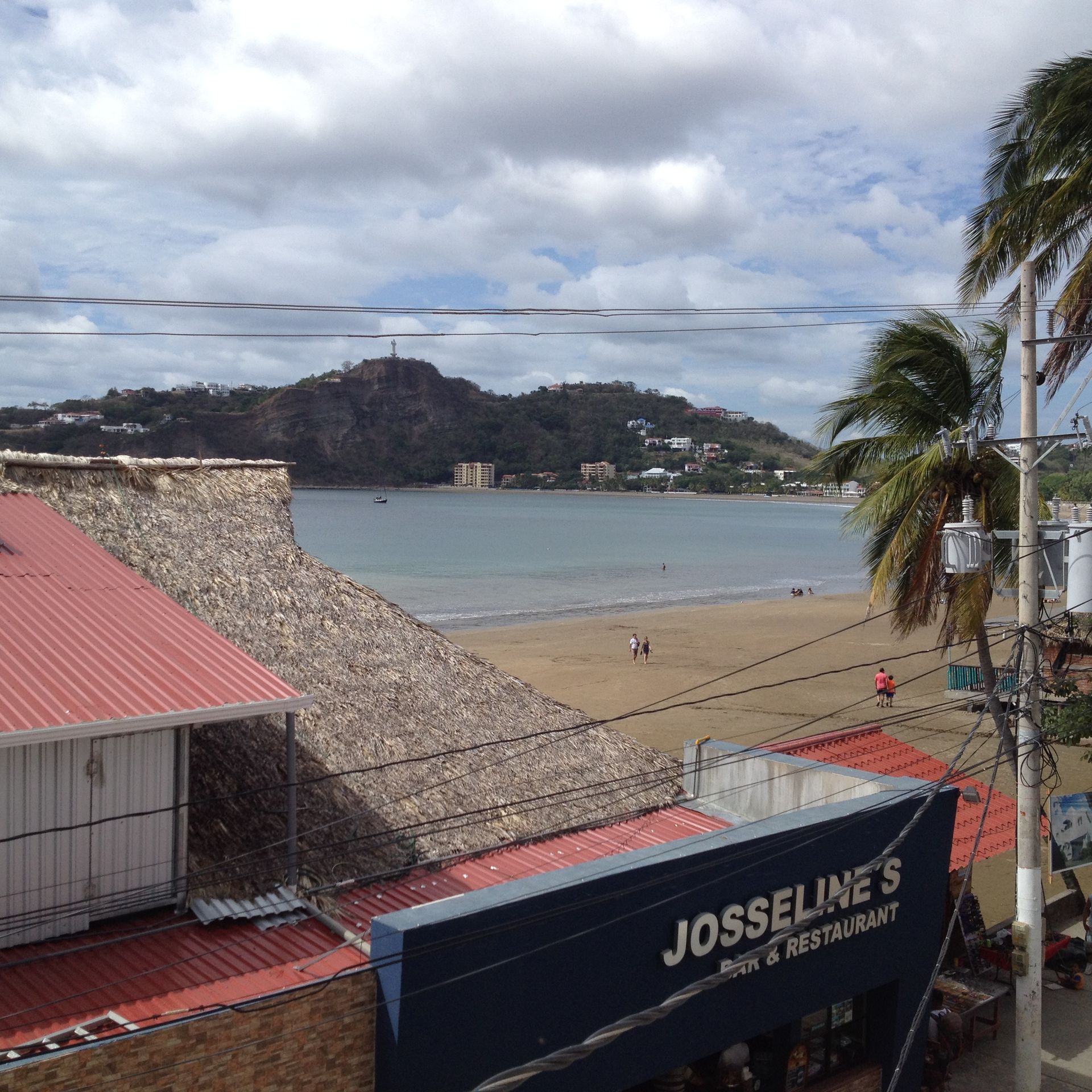 Beachfront view with restaurant 