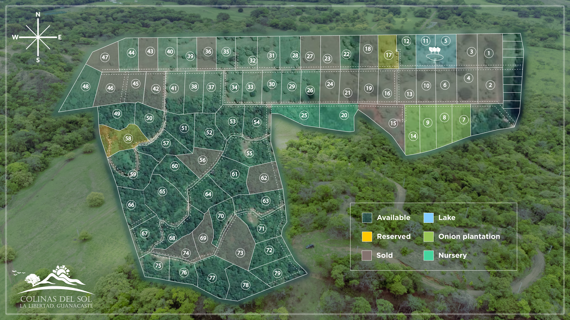 Colinas del Sol Lot Map