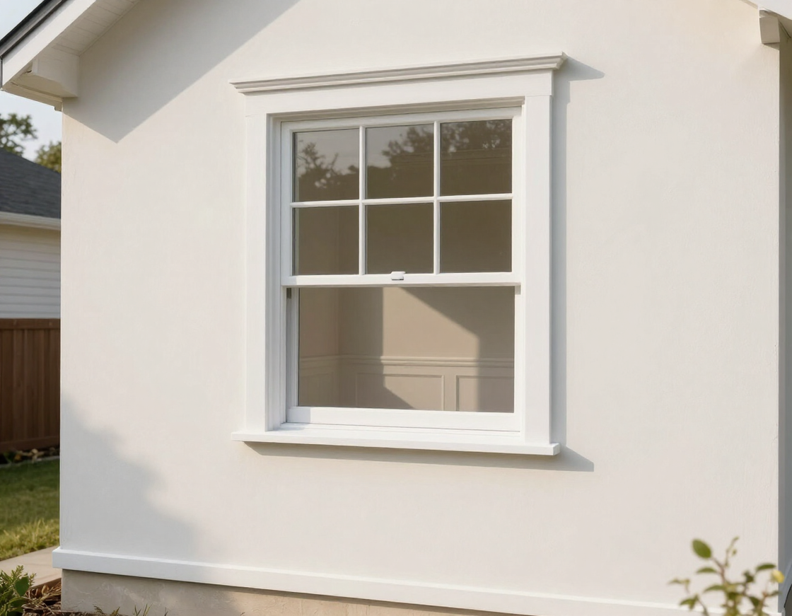 Professionally completed home repair showing freshly restored exterior