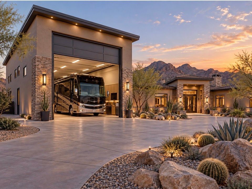 Custom detached garage built to match an East Valley home
