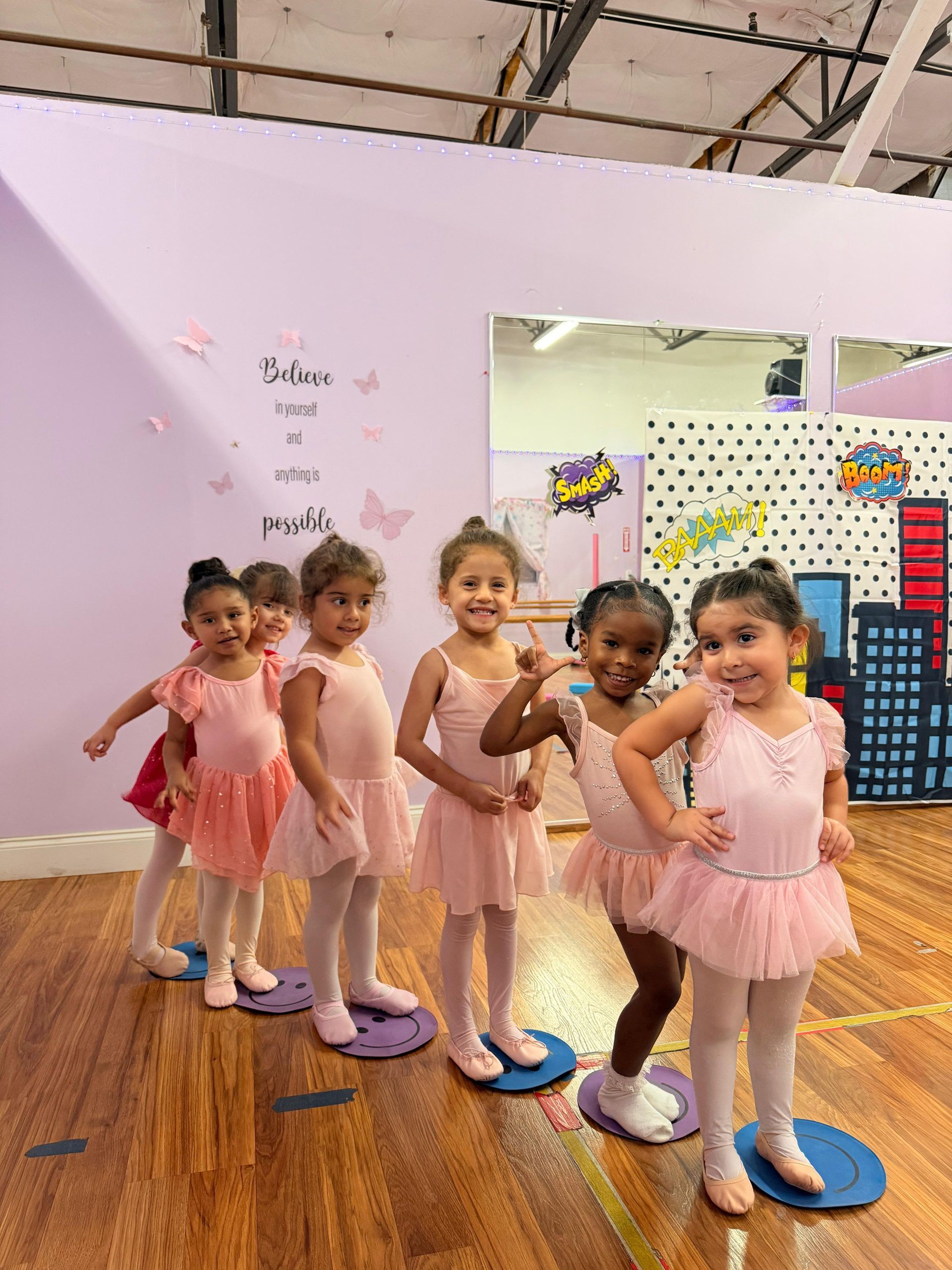 Kids enjoying a dance class at Gravity Gymnastics in Miramar.
