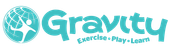 Teal Gravity logo with a globe icon and the tagline “Exercise • Play • Learn”