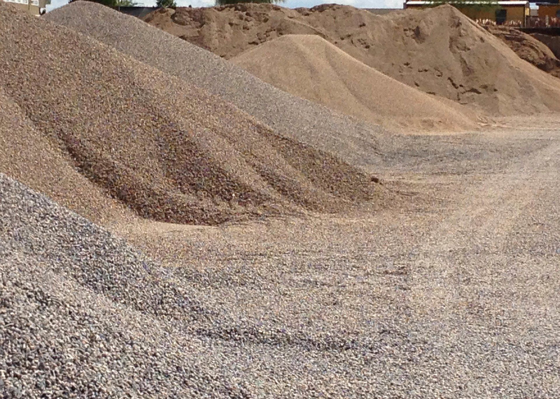 A pile of gravel is stacked on top of each other