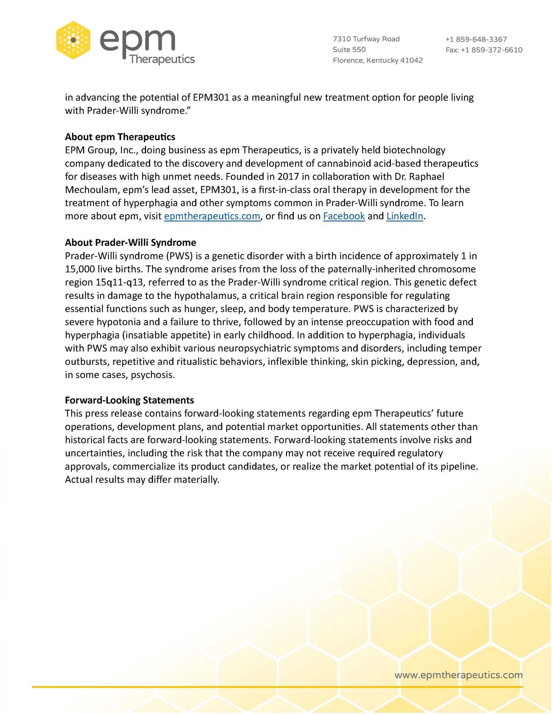 epm Therapeutics Announces the Appointment of Kylie O’Keefe to its Board of Directors