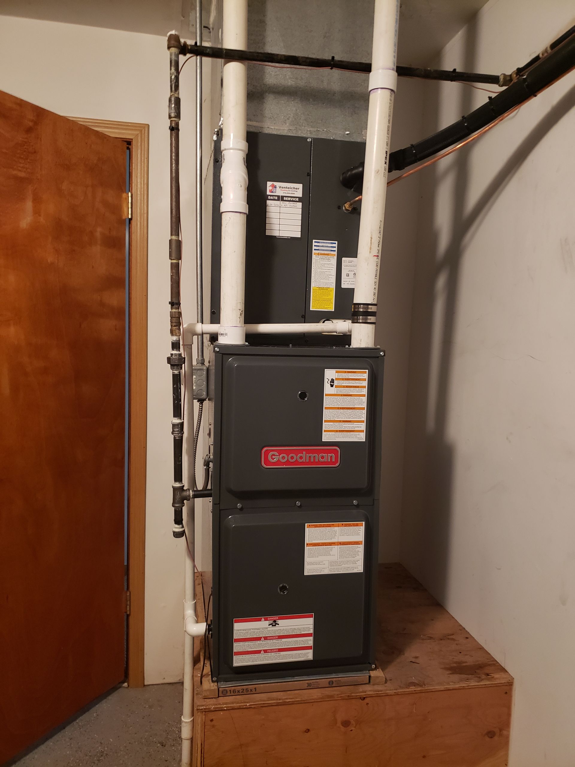A furnace installation in Washington, IA by Venteicher Heating and Cooling