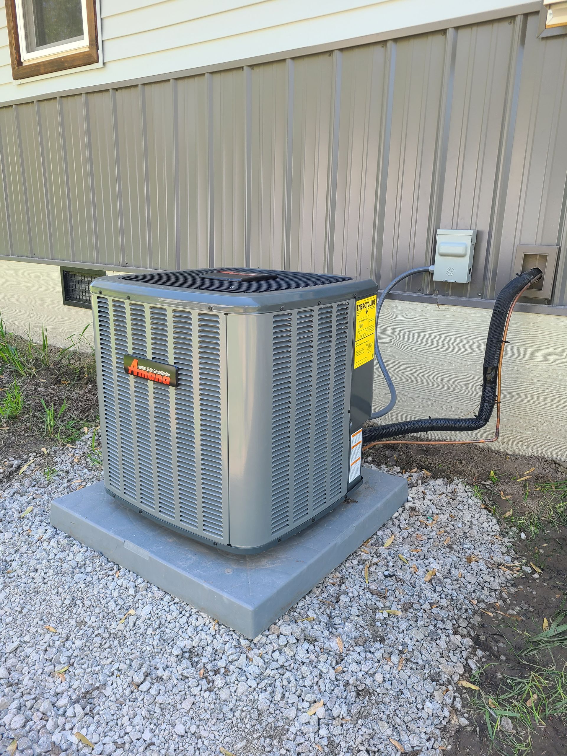 An AC installation in Washington, IA by Venteicher Heating and Cooling