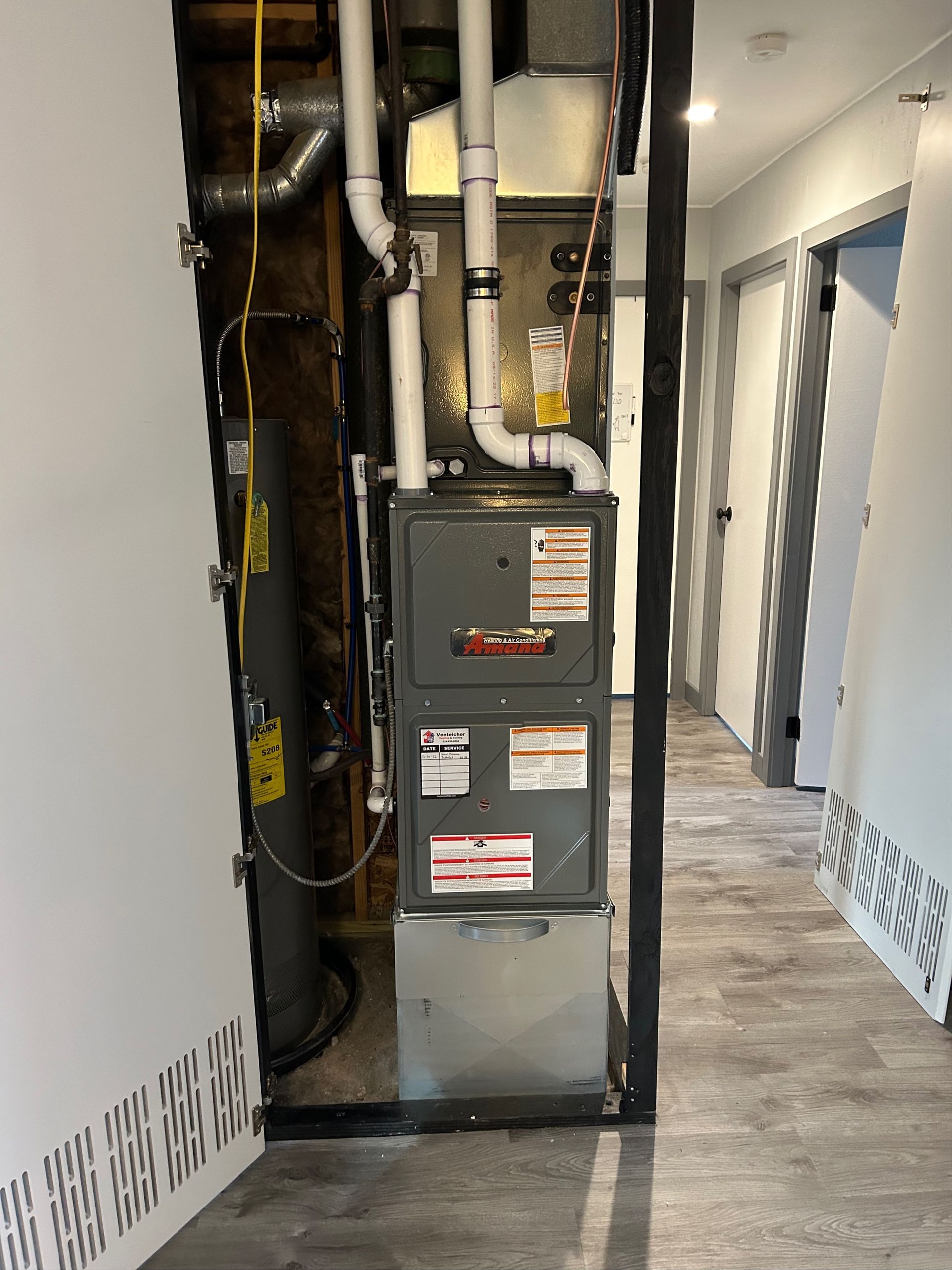 A furnace installation in Washington, IA by Venteicher Heating and Cooling