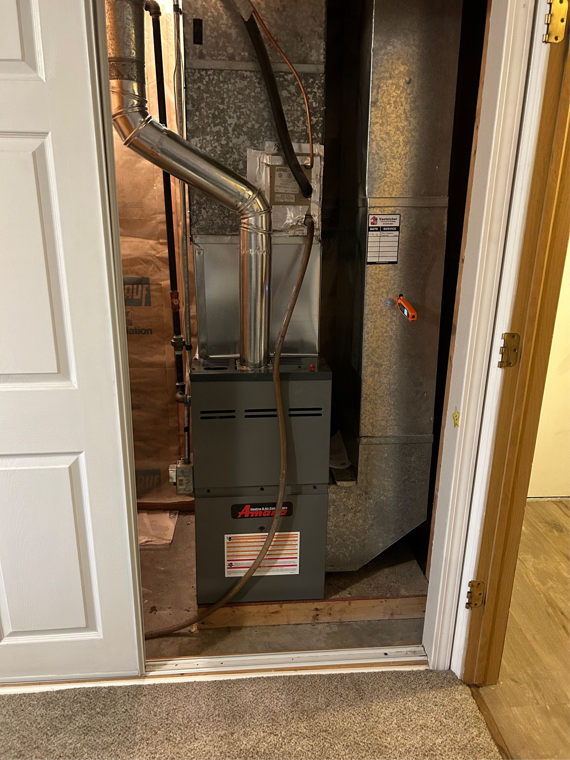A furnace replacement in Washington, IA by Venteicher Heating and Cooling