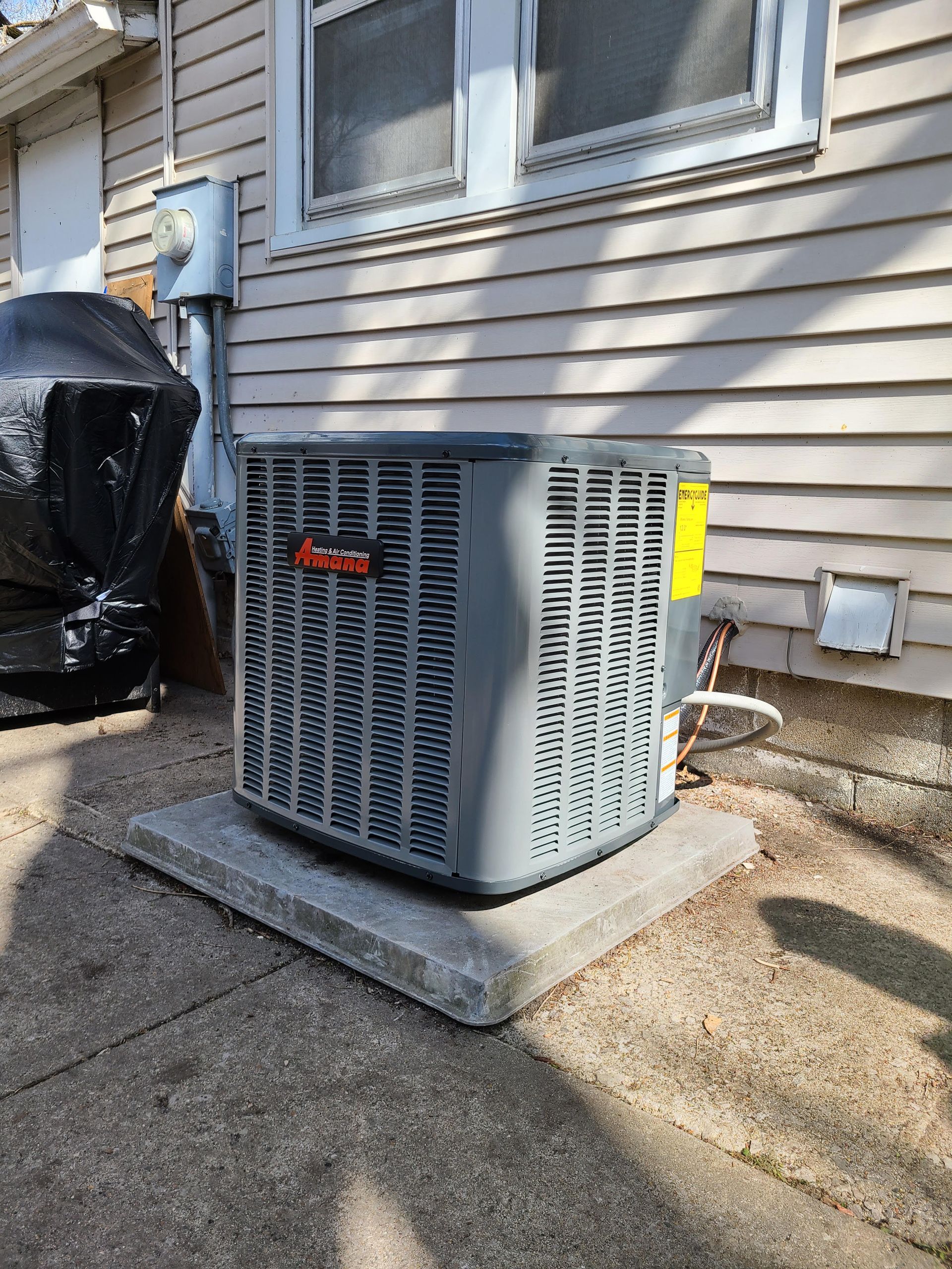 An AC installation in Washington, IA by Venteicher Heating and Cooling