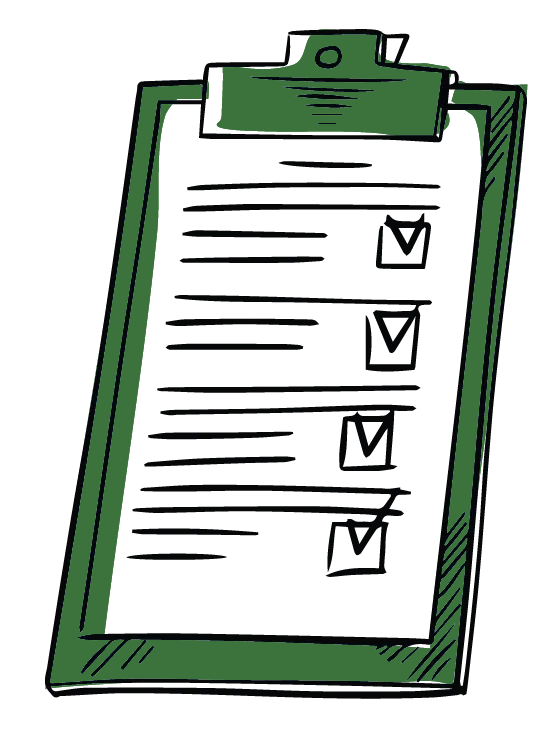 Person filling out paperwork