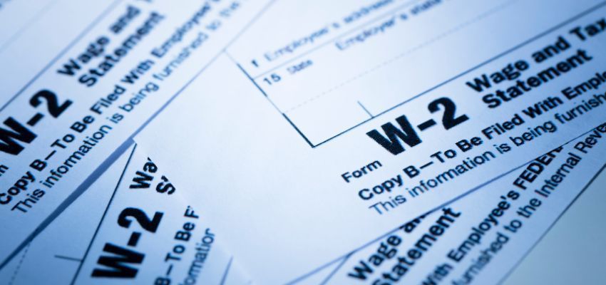 A close up of tax forms
