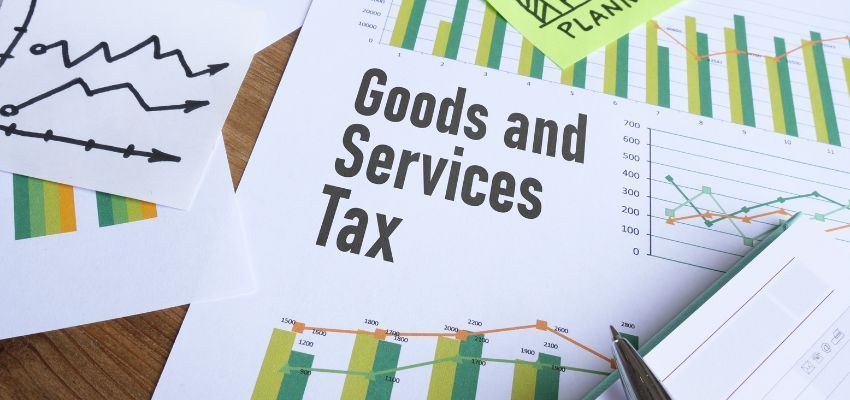 The chart shows the tax rate for goods and services.