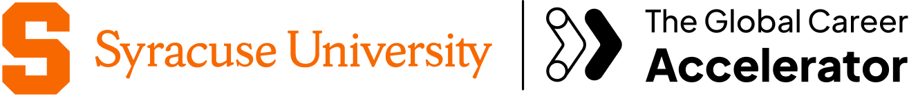Syracuse University and The Global Career Accelerator logos