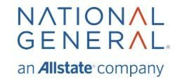National General logo with blue and orange text, “an Allstate company” below