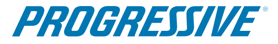 Progressive logo in blue italic text on a white background