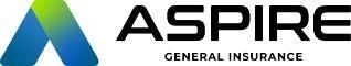 Aspire General Insurance logo with blue and green stylized A icon and black text