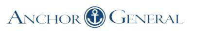 Anchor General logo with blue anchor icon and text on a white background