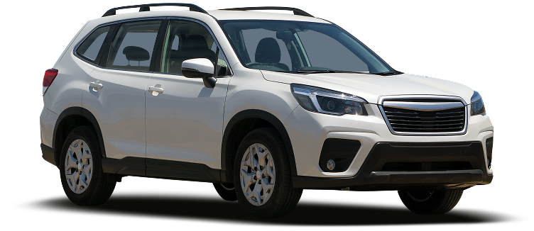 Silver SUV on a white background, shown in front-left view. | Rick's Auto Shop