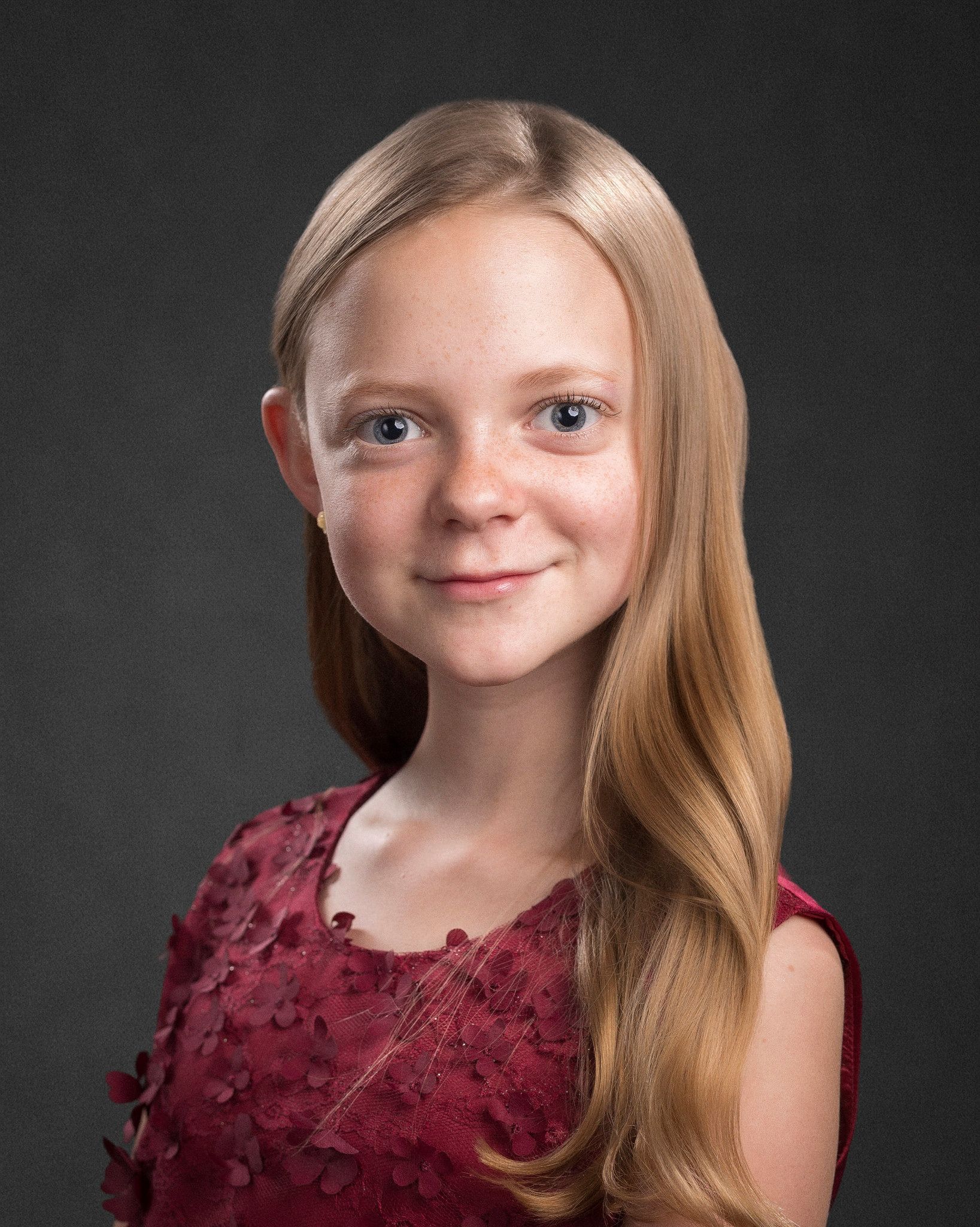 Professional homeschool student headshots taken on location for co-ops in Middle Tennessee. Clean, natural lighting portraits with a simple studio-style look.