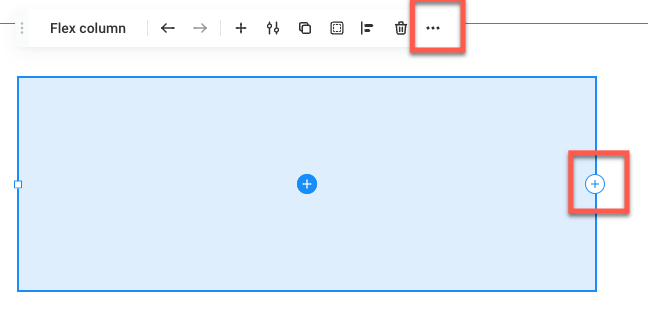 A blue rectangle with a red circle in the middle of it.