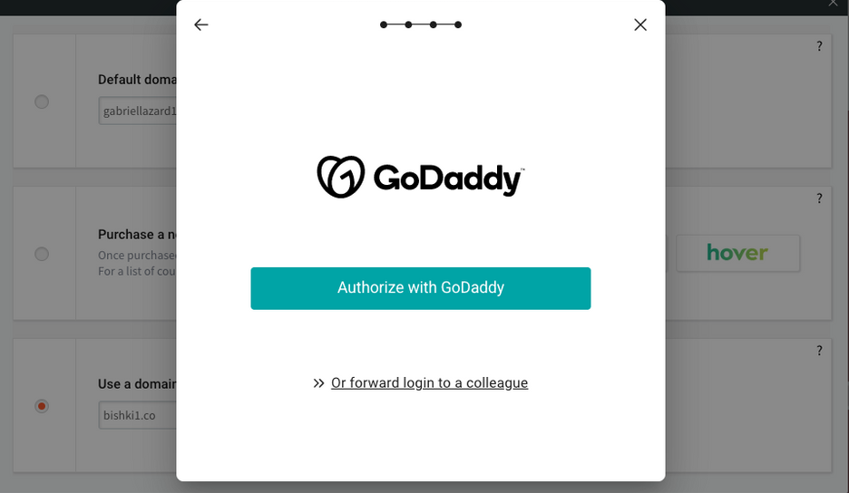 A screenshot of a website called godaddy.