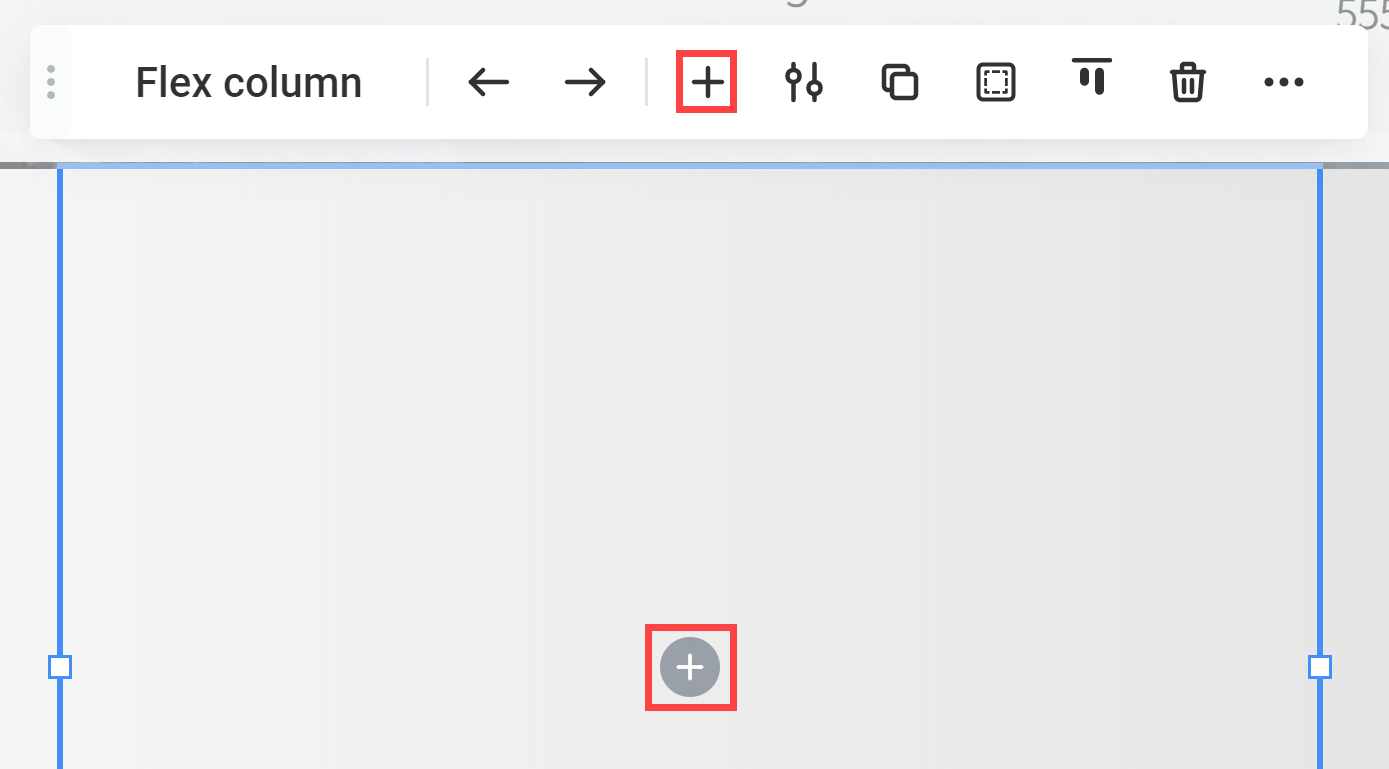 A screenshot of a flex column on a computer screen.