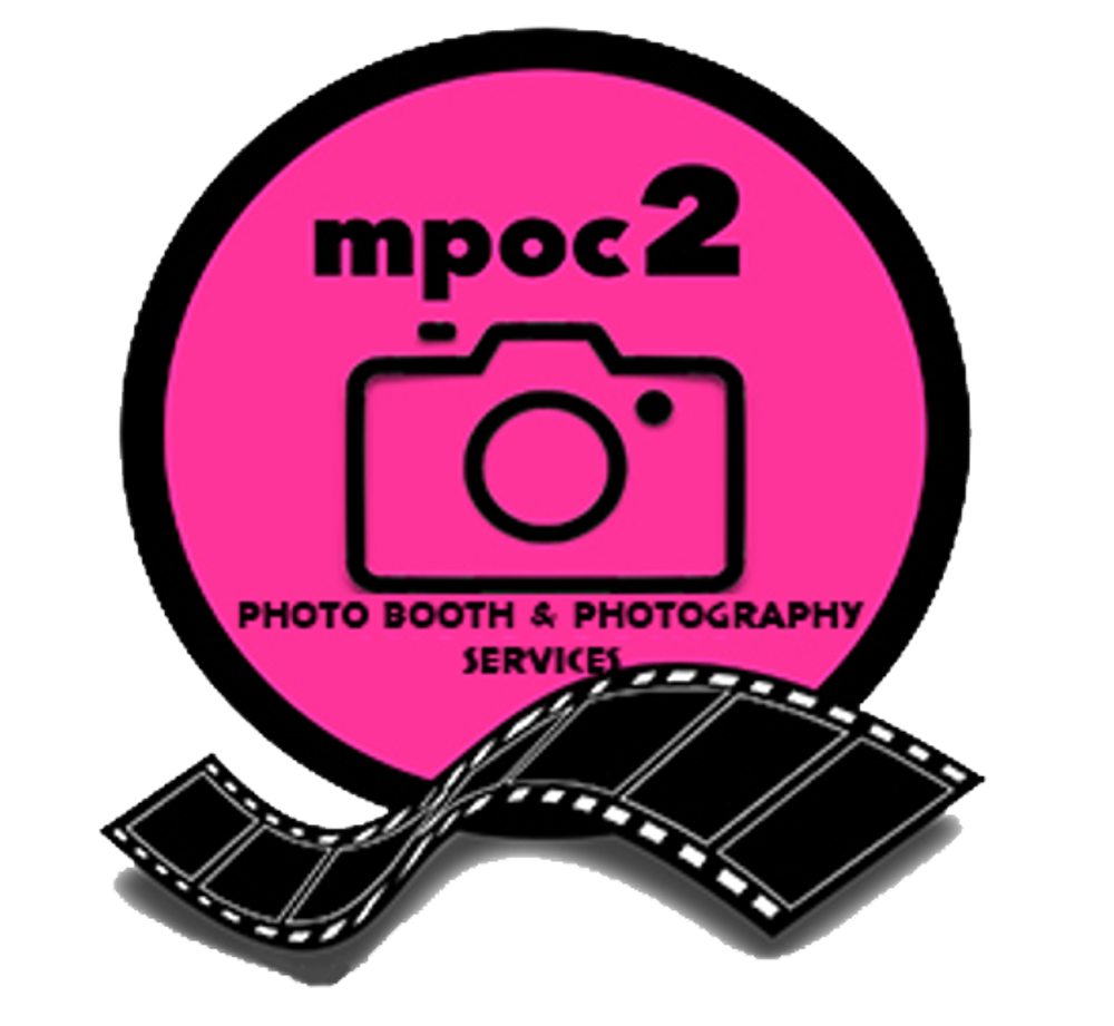 A logo for mpoc2 photo booth and photography services