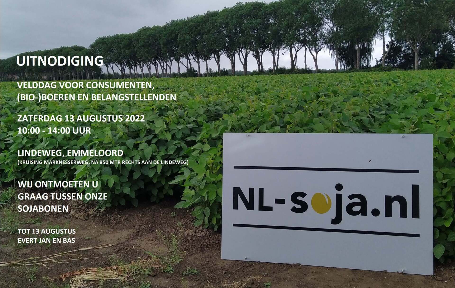 Uitnodiging velddag NL Soja Uitnodiging velddag NL Soja
