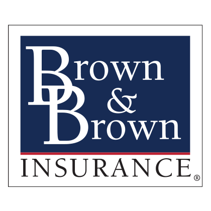 Brown & Brown Insurance logo in blue, white, and red.