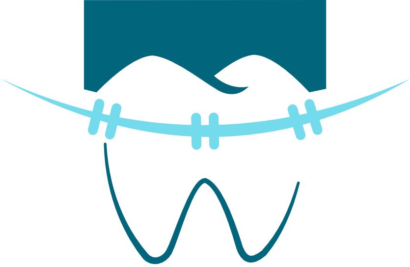 The logo for hill road orthodontics shows a tooth with braces on it.